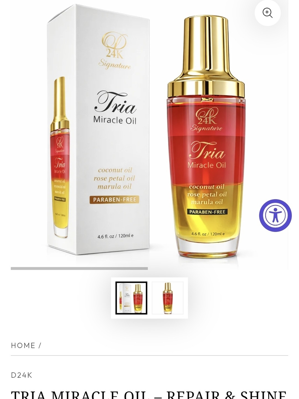 Signature Tria Miracle Oil - Red & Gold Radiance Facial Oil